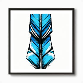 Blue Feather 1 Art Print