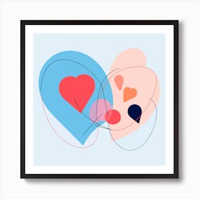 Abstract Heart Art Print