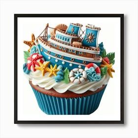 Ship On A Cupcake Art Print