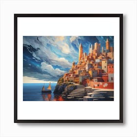 City By The Sea Art Print