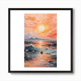 Sunset On The Beach Art Print