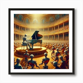 Robots In Concert Art Print