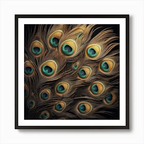 Golden Feathers 1 Art Print