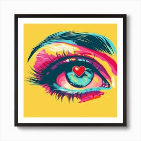 Woman's Eye Heart Valentine's Day Art Print