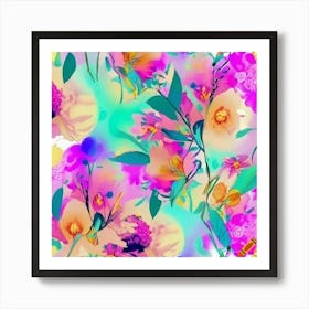  Deamy Floral Pattern Art Print