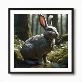 Rabbit In The Woods 60 Art Print