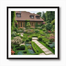 Beautiful House Garden Art Print