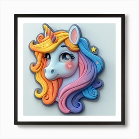 Unicorn Head 3 Art Print