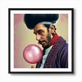 Man Gum Art Print