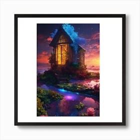 House On The Lake Art Print