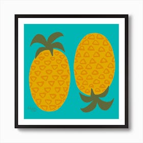 Pineapple Twins Art Print