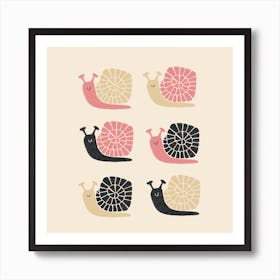 Cute Snails Art Print