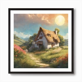 Thatched Cottage Art Print