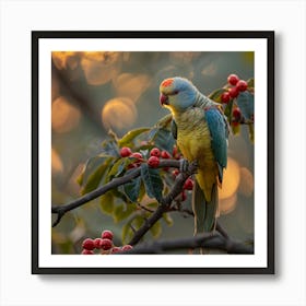 Parrot At Sunset Art Print