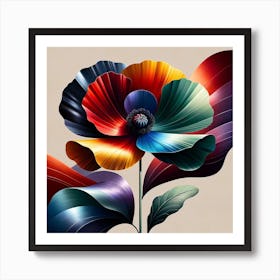 Abstract Flower Canvas Print Art Print