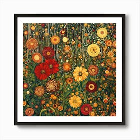 Flowers In The Garden 2 Art Print