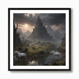 Horses Of The Forest Art Print