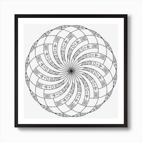 Spiral Mandala 08 Art Print