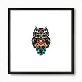 Colorful Owl Art Print