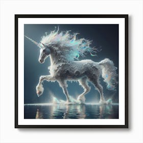 Unicorn In The Water 5 Art Print