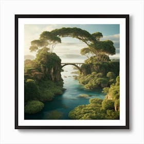 Bridge Over The River Art Print