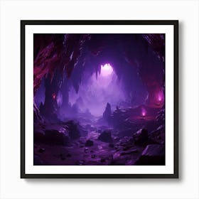 Corrupted Caves 2 Art Print