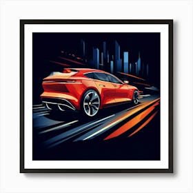 Jaguar Xj Art Print