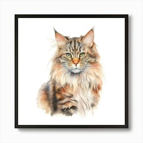 Highlander Cat Portrait 3 Art Print