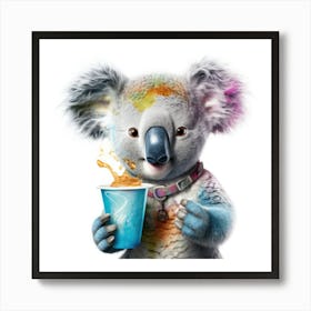 Koala Drink Art Print