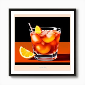 Orange Cocktail  Art Print