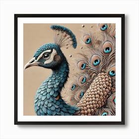 Peacock 4 Art Print