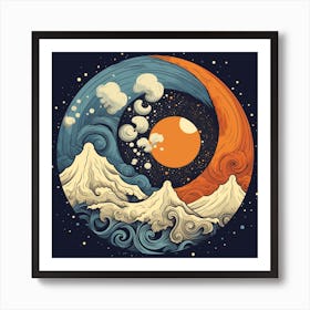 Azure Waves 2 Art Print