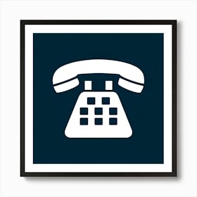 Telephone Icon 2 Art Print