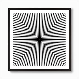 Converge Black Square Art Print