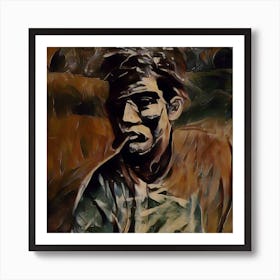 Man Smoking A Cigarette Art Print