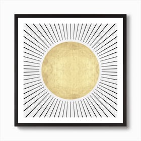 Geometric sun rays 2 Art Print