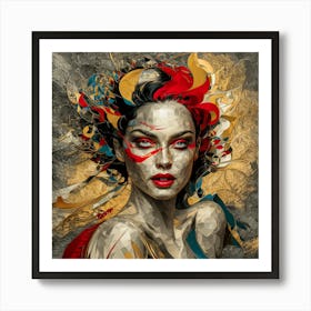 Woman With Red Hair Art Print