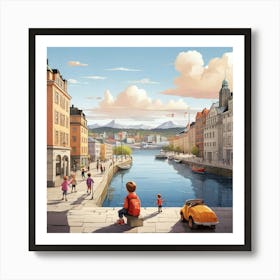 City Of Sweden art Art Print