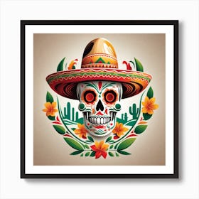 Day Of The Dead Skull 109 Art Print