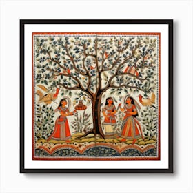 Indian Painting Madhubani Painting Indian Traditional Style 6 Art Print