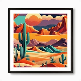 Desert Landscape Art Print