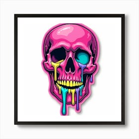 Dripping Skull Art Print