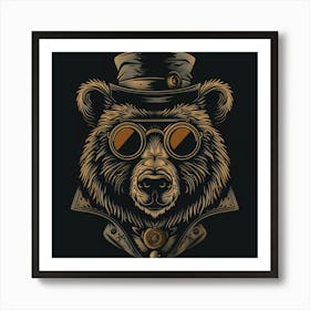 Steampunk Bear 19 Art Print