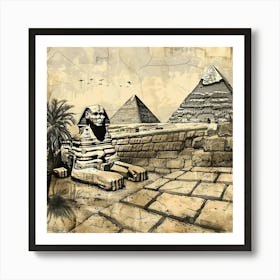 Egyptian Pyramids Art Print