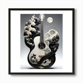 Yin and Yang in Guitar Harmony 3 Art Print