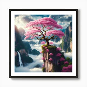 Chinese Cherry Blossom Tree Art Print