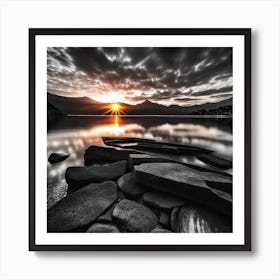 Sunrise Over Lake 13 Art Print