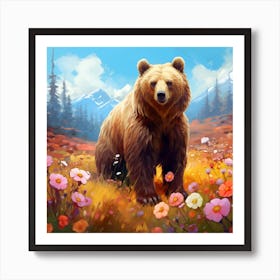 Bear In The Meadow 2 Art Print