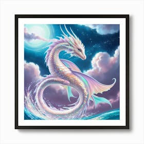 Dragon In The Ocean Art Print