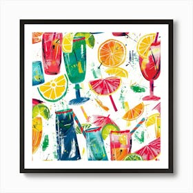 Tropical Drinks 4 Art Print